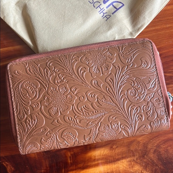 Anuschka Embossed Brown Wallet - Picture 2 of 6